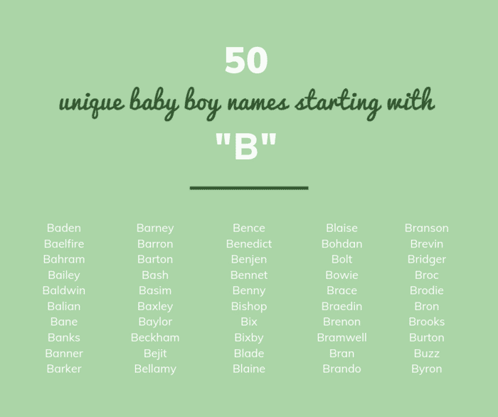 Boy Names That Start With B Unique