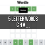 Words That Start With Cha 5 Letters