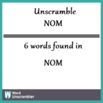 Words That Start With Nom