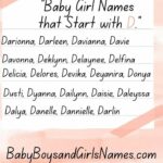 First Names That Start With D