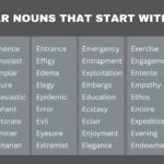 Nouns That Start With The Letter E