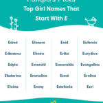 Girl Names That Start With The Letter E