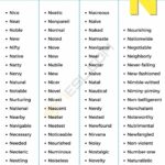 Descriptive Adjectives That Start With N