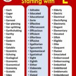 Words That Start With E That Are Negative
