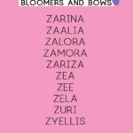 Beautiful Rare Girl Names That Start With Z