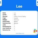 Names That Start With Lee