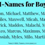 Boy Names That Start With The Letter M